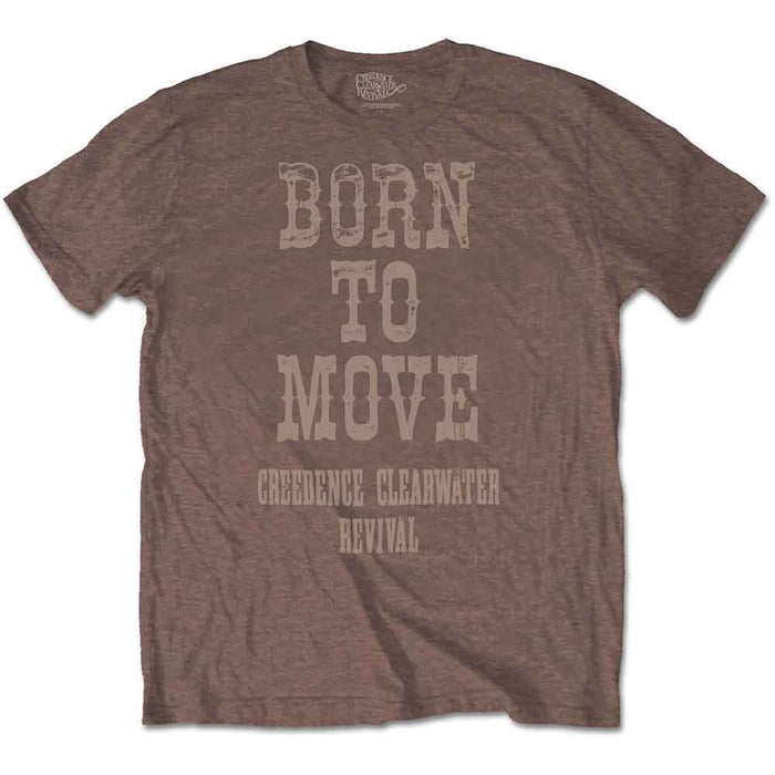 Creedence Clearwater Born To Move Brown X-Large Unisex T-Shirt