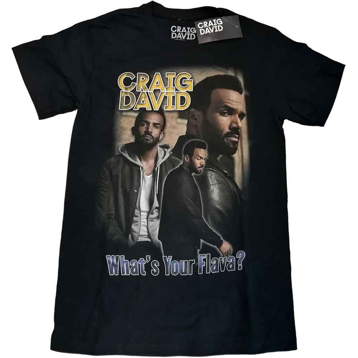 Craig David What's Your Flava Homage Black Medium Unisex T-Shirt