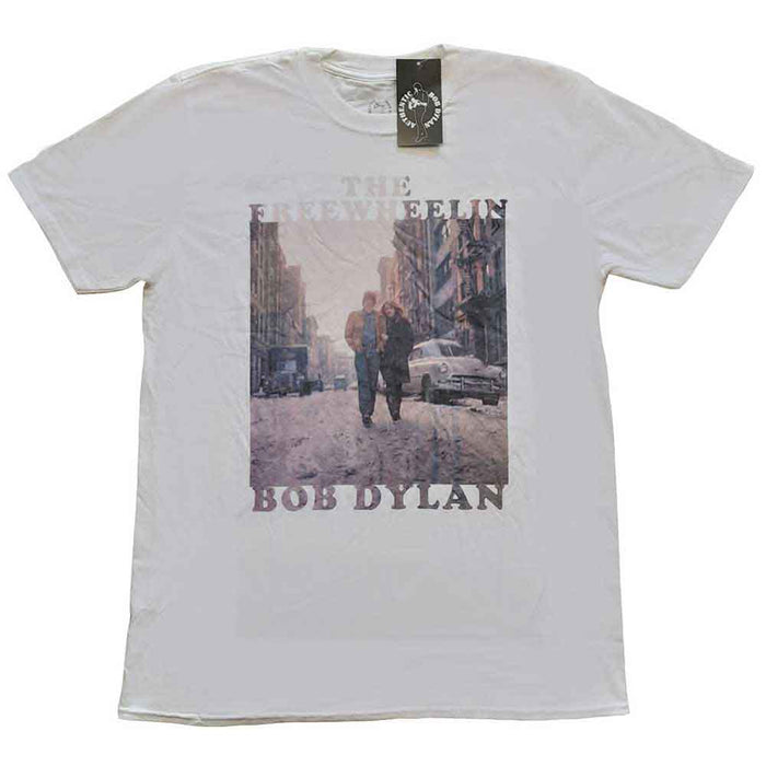 Bob Dylan The Freewheelin' White Small Unisex T-Shirt