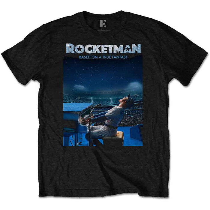 Elton John Rocketman Starry Night Black X-Large Unisex T-Shirt