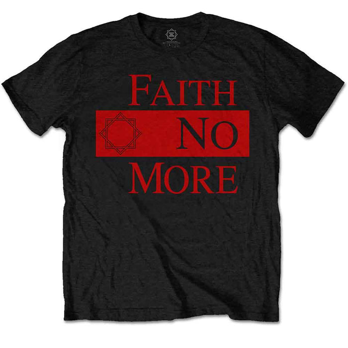 Faith No More Classic New Logo Star Black X-Large Unisex T-Shirt