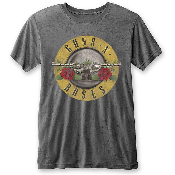 Guns N Roses Classic Logo Charcoal Large Unisex T-Shirt