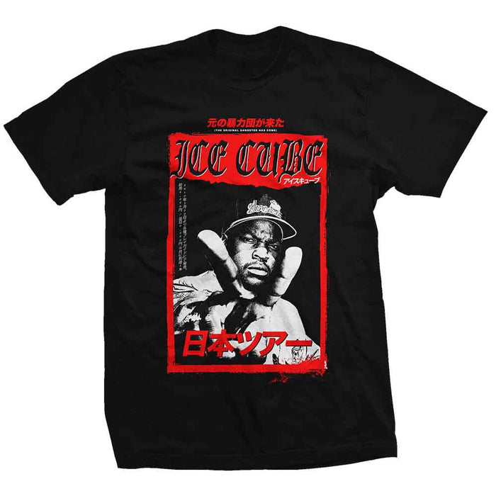 Ice Cube Kanji Peace Sign Black Medium Unisex T-Shirt