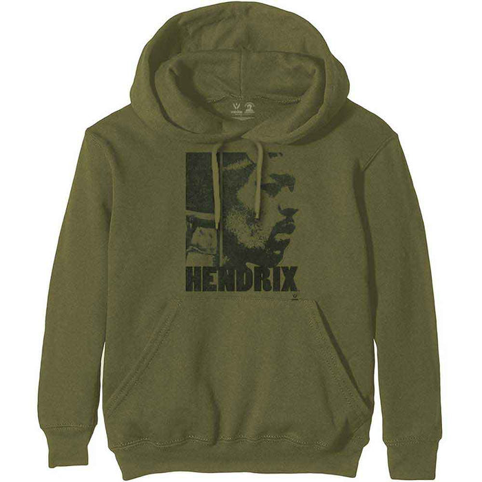 Jimi Hendrix Let Me Live Khaki Green X-Small Hoodie