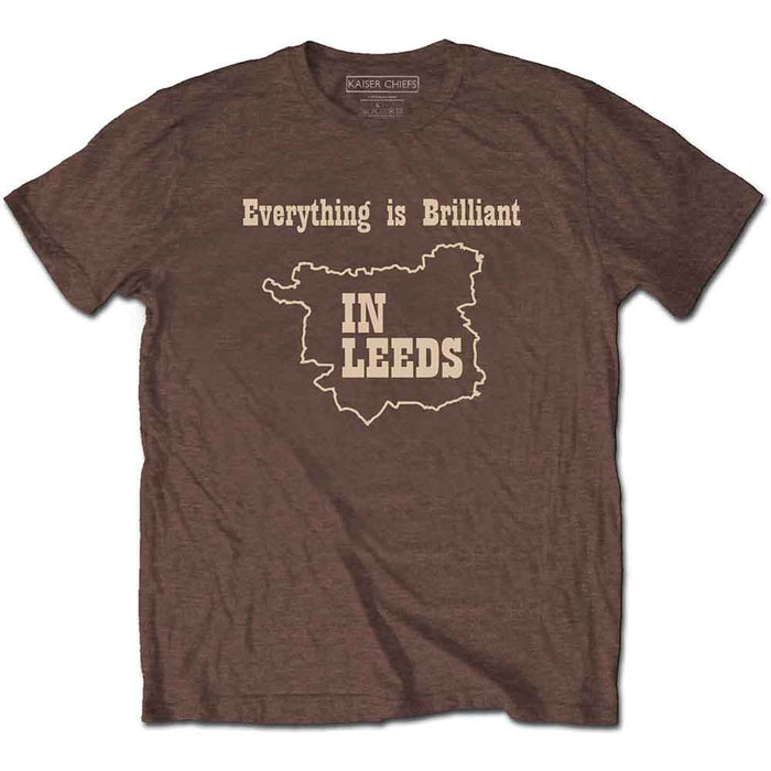 Kaiser Chiefs Everything Is Brilliant Brown Small Unisex T-Shirt