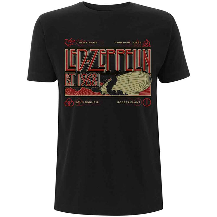 Led Zeppelin Zeppelin & Smoke Black Small Unisex T-Shirt