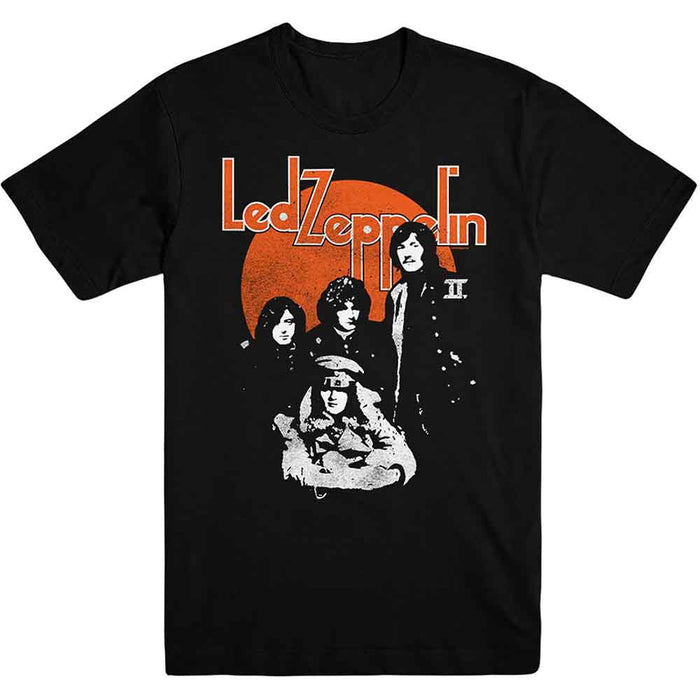 Led Zeppelin Orange Circle Black Medium Unisex T-Shirt