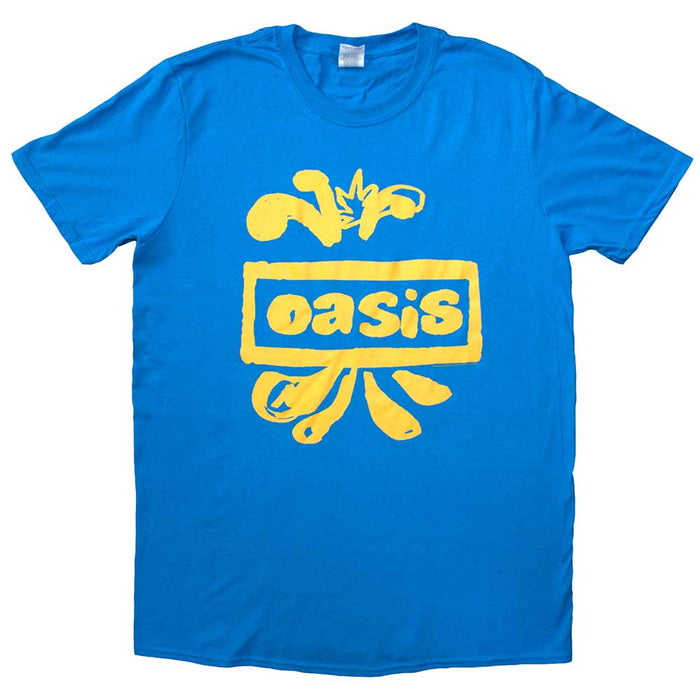 Oasis Drawn Logo Blue Medium Unisex T-Shirt