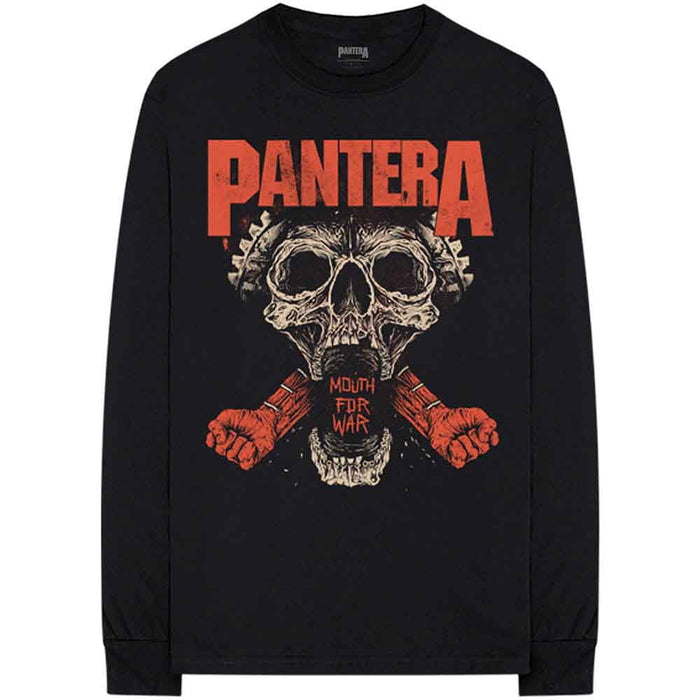 Pantera Mouth For War Black Small Long Sleeved Unisex T-Shirt