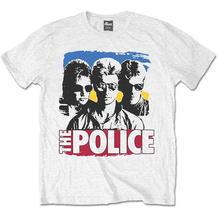 The Police Band Photo Sunglasses White X-Large Unisex T-Shirt