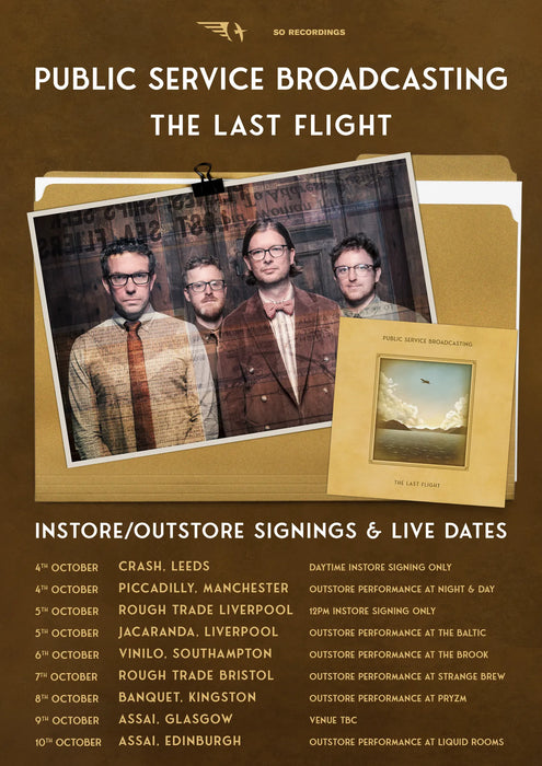 Public Service Broadcasting The Last Flight Live Performance Oran Mor Glasgow Ticket Bundle Wednesday 9th October 2024