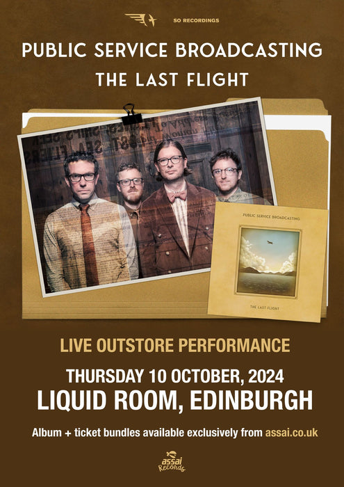 Public Service Broadcasting The Last Flight Live Performance Liquid Room Edinburgh Ticket Bundle Thursday 10th October 2024