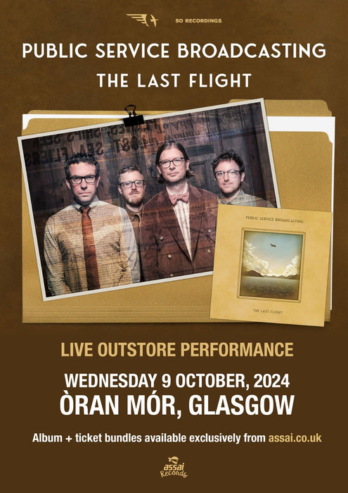 Public Service Broadcasting The Last Flight Live Performance Oran Mor Glasgow Ticket Bundle Wednesday 9th October 2024