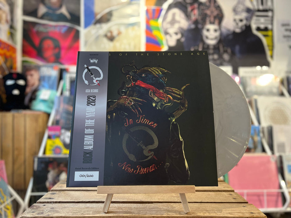 Queens Of The Stone Age In Times New Roman Vinyl LP Assai Rock Album of the Year Obi Edition Silver Colour 2023