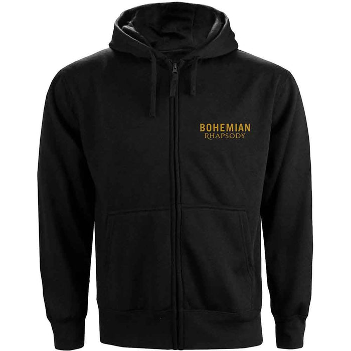 Queen Bohemian Rhapsody Movie Poster Black X-Large Zipped Hoodie