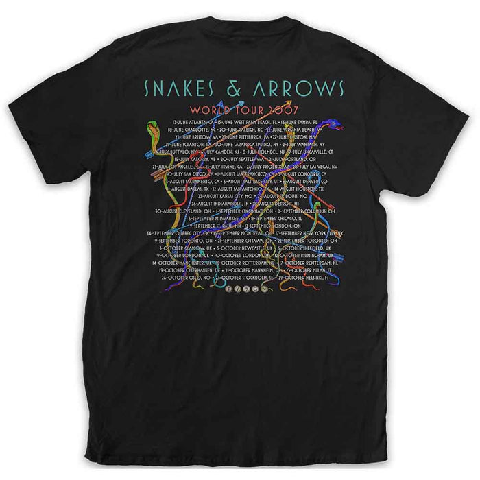 Rush Snakes & Arrows Tour 2007 Black Medium Unisex T-Shirt