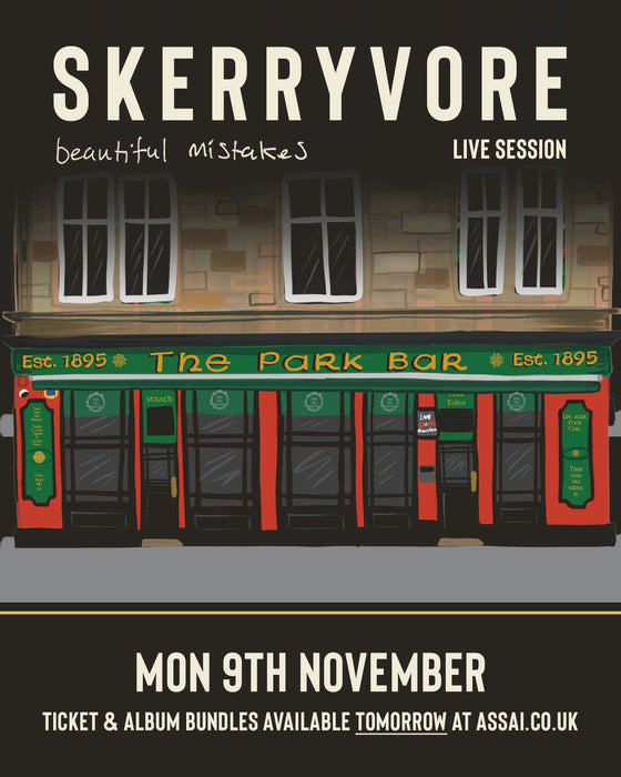 Skerryvore Beautiful Mistakes The Park Bar Glasgow Ticket Bundle Monday 9th November 2026