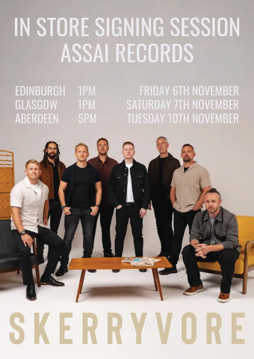 Skerryvore Beautiful Mistakes Instore Signing Session Edinburgh Priority Entry with Pre-Order (1pm Friday 6th November 2026)