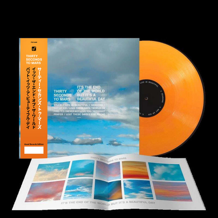 Thirty Seconds To Mars It's The End Of The World But It's A Beautiful Day Vinyl LP Opaque Orange Assai Obi Edition 2023