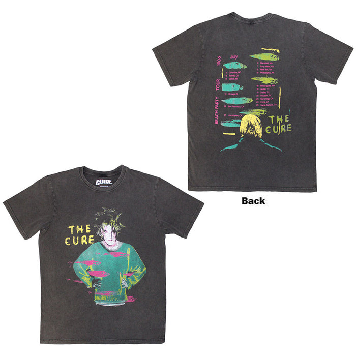 The Cure Beach Party Tour '86 Charcoal Grey Large T-Shirt