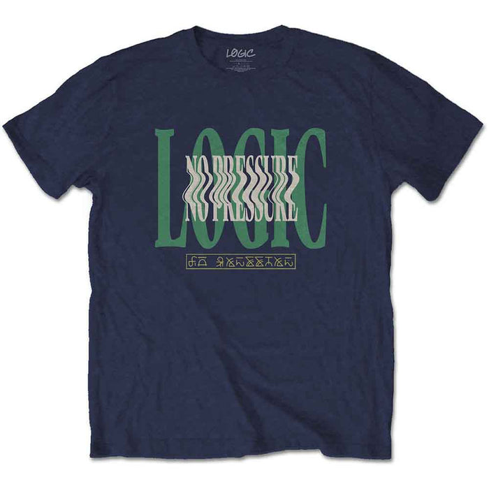 Logic Wavy Navy Blue X-Large T-Shirt