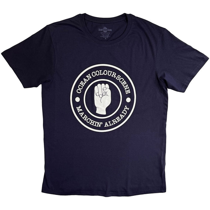 Ocean Colour Scene Marchin' Fist Navy XL T-Shirt