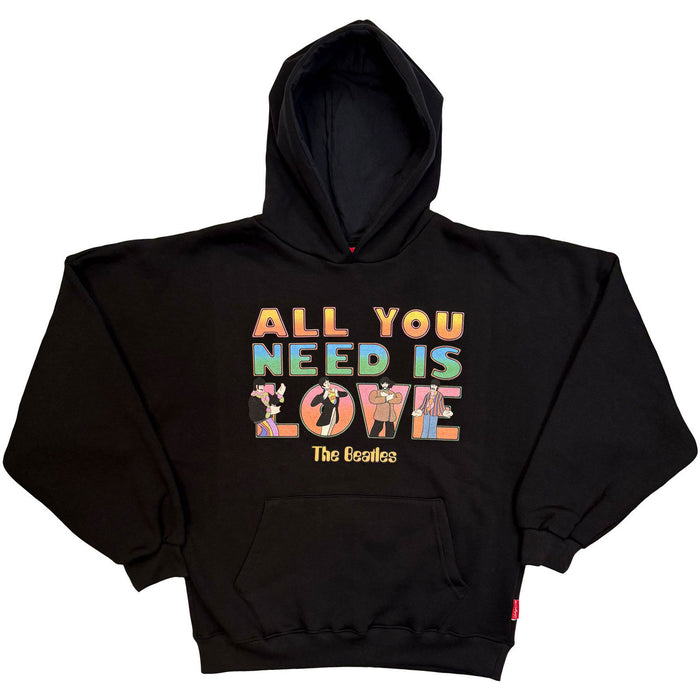 The Beatles All You Need Is Love Black Large Hoodie