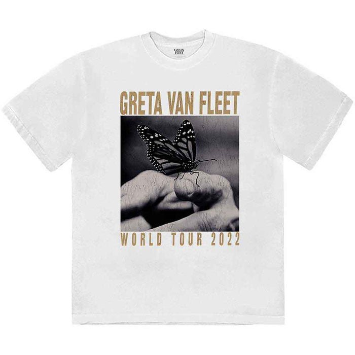 Greta Van Fleet World Tour Butterfly White XX-Large T-Shirt