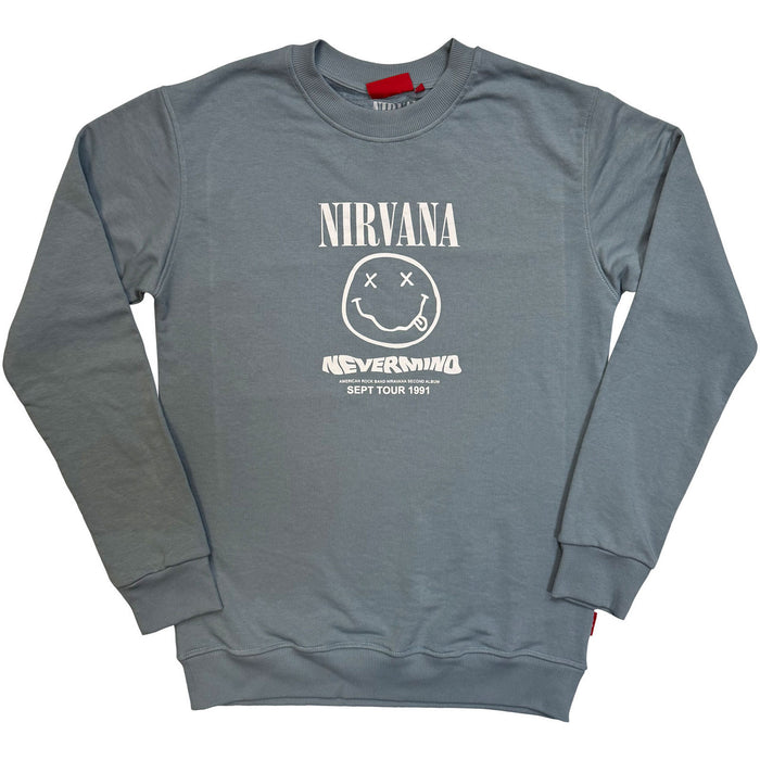 Nirvana Nevermind Tour 1991 Blue Small Sweatshirt