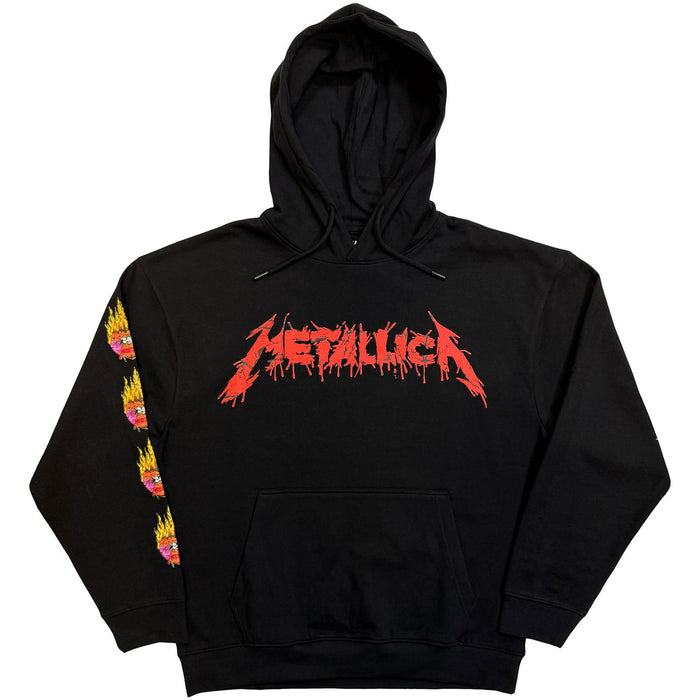 Metallica Flower Skull Black Small Hoodie