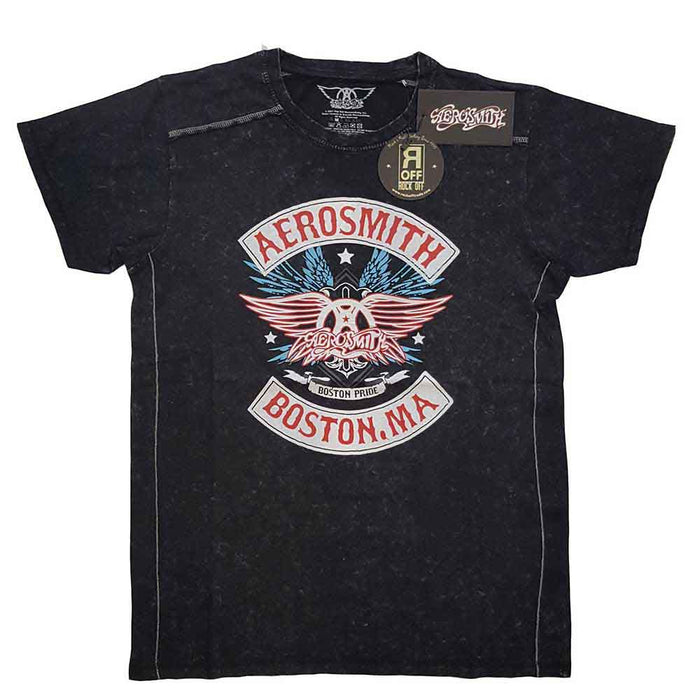 Aerosmith Snow Dye Wash Black Medium Unisex T-Shirt