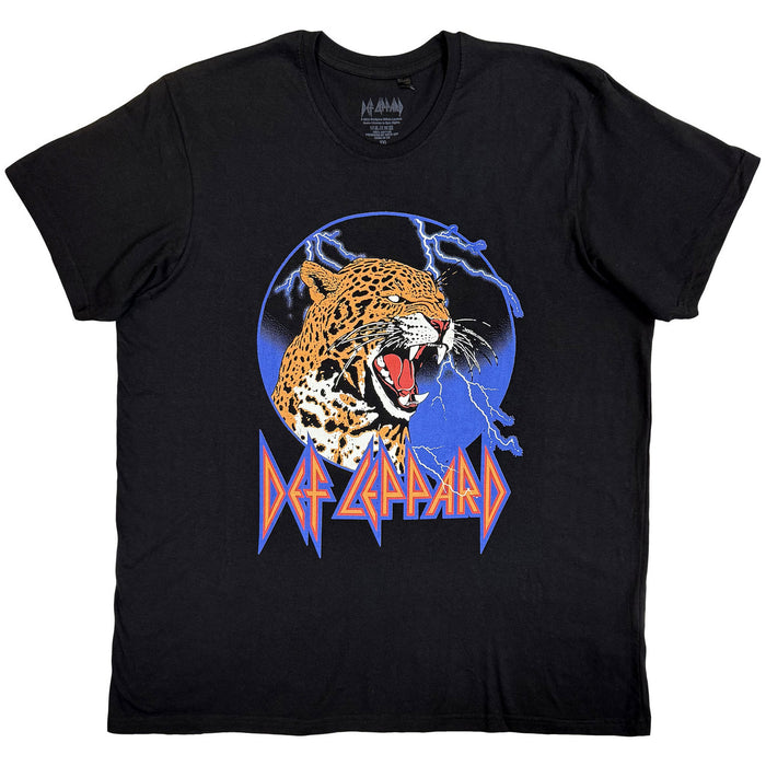 Def Leppard Lightning Leopard Black XX-Large T-Shirt