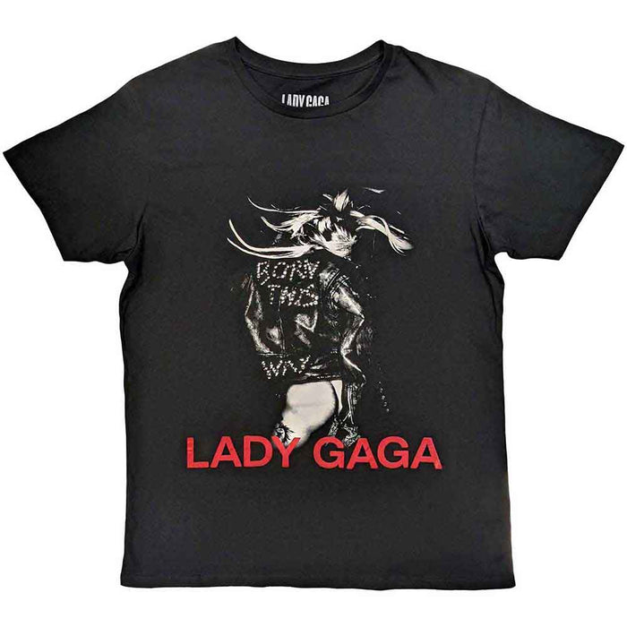 Lady Gaga Leather Jacket Black XX-Large T-Shirt