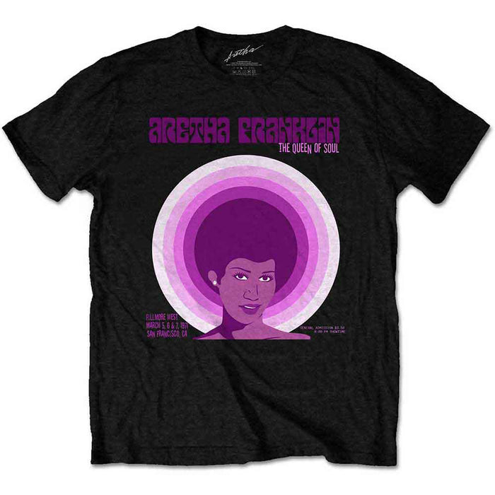 Aretha Franklin Fillmore West '71 Black XX-Large T-Shirt