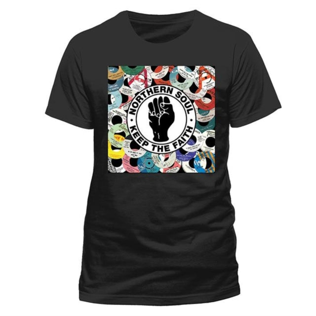 Northern Soul Labels Keep The Faith Black Small Unisex T-Shirt