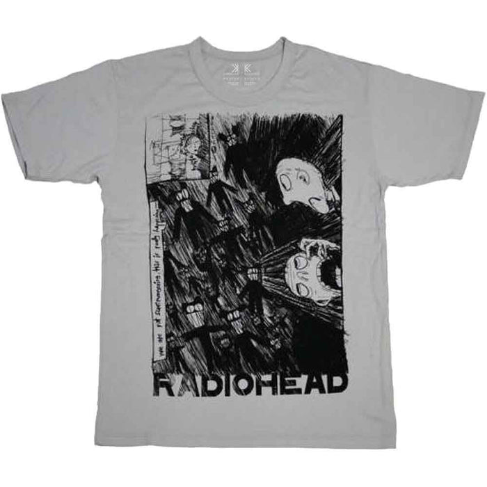 Radiohead Scribble Grey X-Large T-Shirt