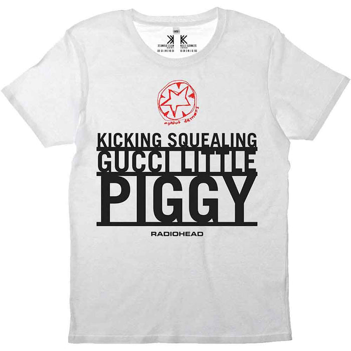 Radiohead Gucci Little Piggy White Medium T-Shirt