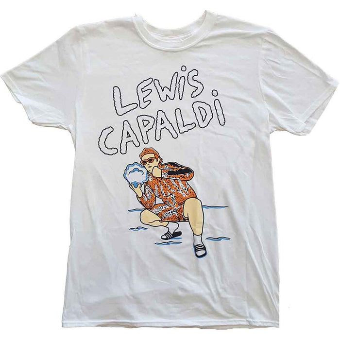 Lewis Capaldi Snow Leopard White Small T-Shirt