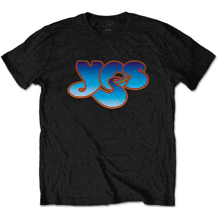 Yes Classic Blue Logo Black XX-Large T-Shirt