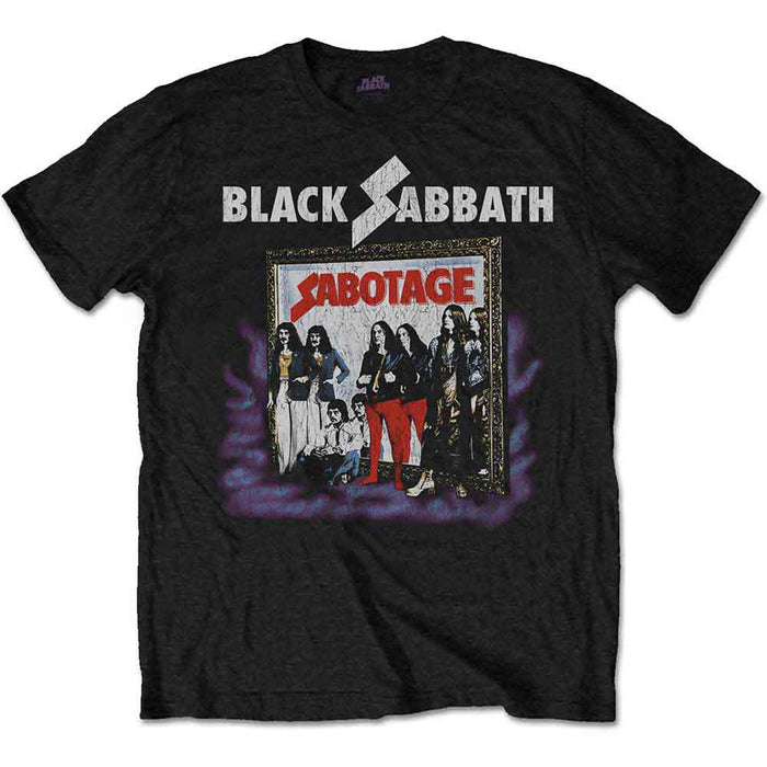 Black Sabbath Sabotage Vintage Black Large T-Shirt