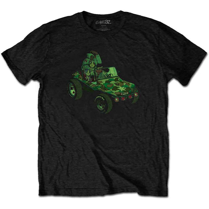 Gorillaz Group Green Geep Black XX-Large T-Shirt