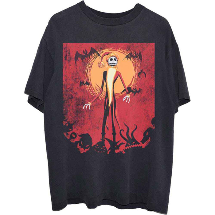 The Nightmare Before Christmas Jack Orange Sun Black X-Large T-Shirt