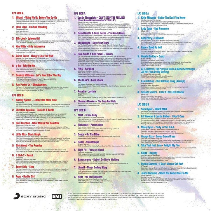 Various Artists NOW That's What I Call Pop Gold Vinyl LP Neon Pink, Orange & Yellow Colour 2023