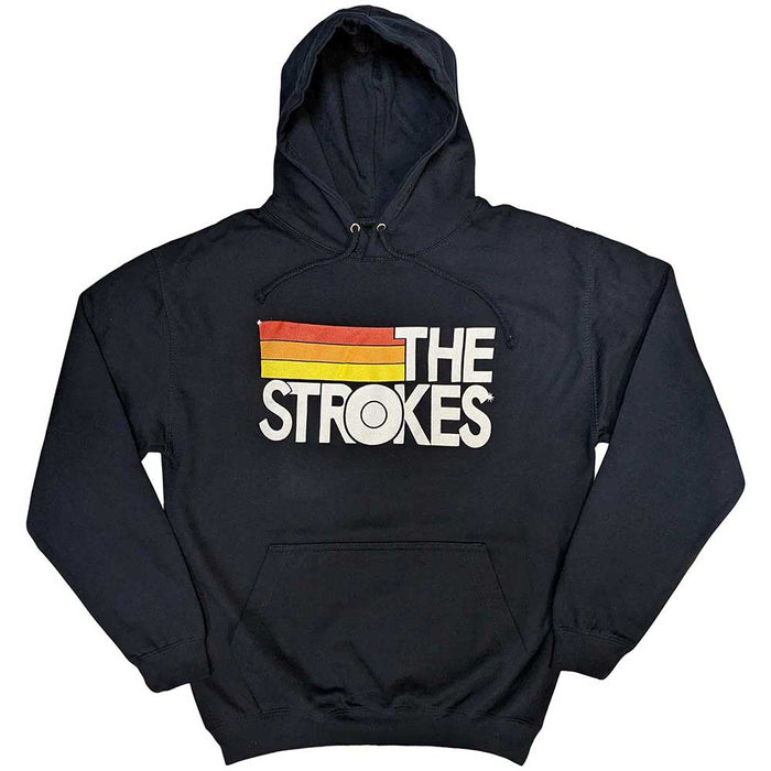 The Strokes Logo & Stripes Navy Blue Small Hoodie