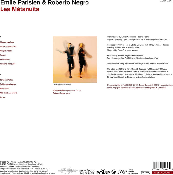 Emile Parisien & Roberto Negro Les Métanuits Vinyl LP 2023