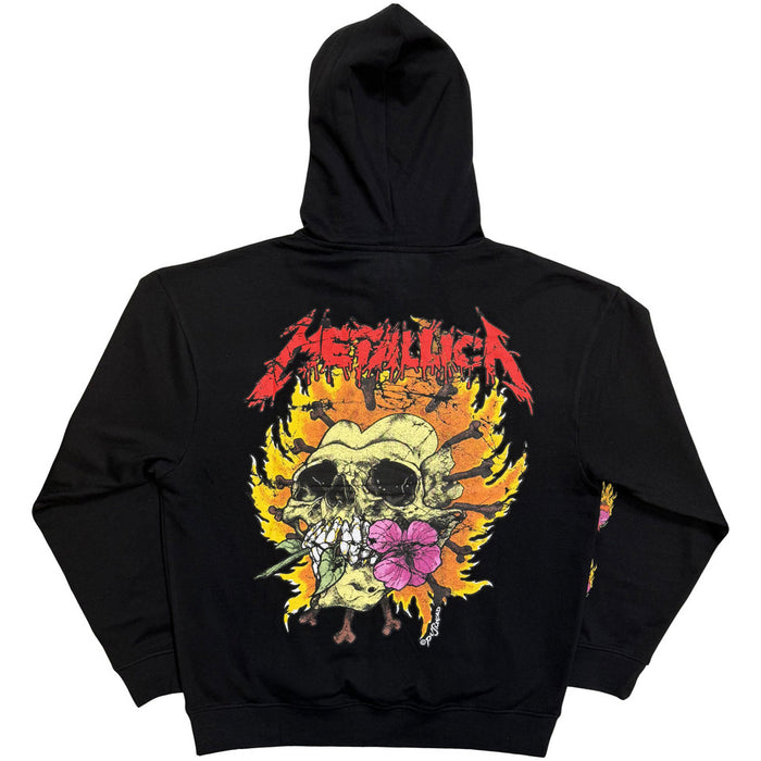 Metallica Flower Skull Black Small Hoodie