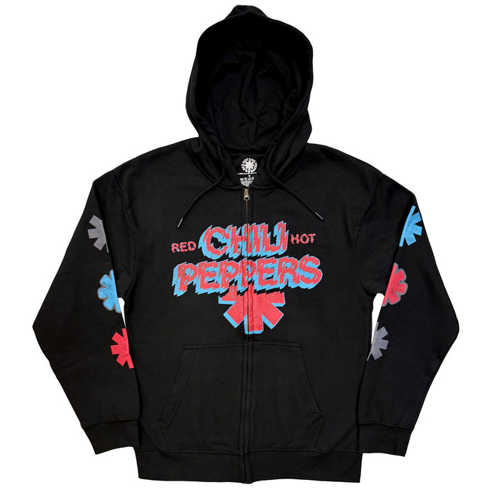 Red Hot Chili Peppers Shock Logo Black Small Zipped Hoodie