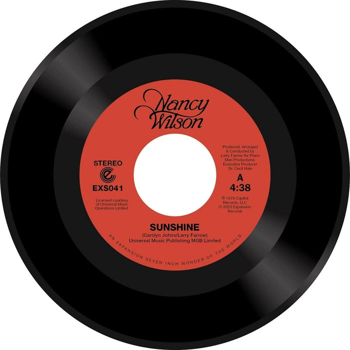 Nancy Wilson Sunshine 7" Vinyl Single 2023