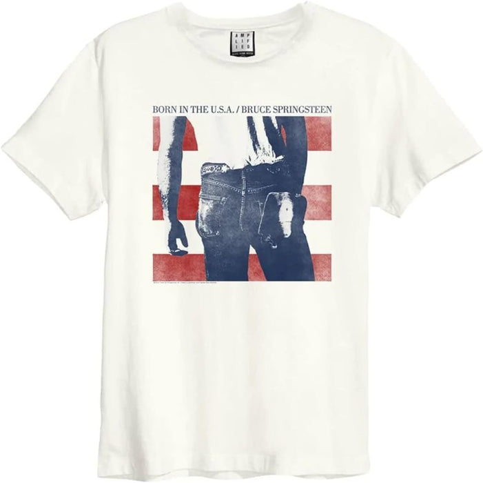 Bruce Springsteen Born In The USA Vintage White Small T-Shirt