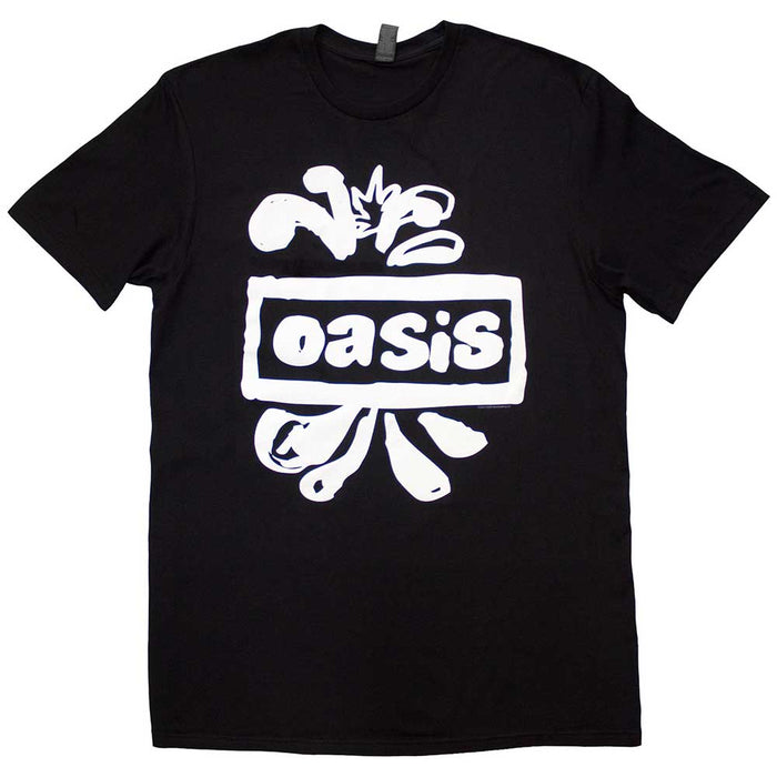 Oasis Logo Splat Black X-Large T-Shirt